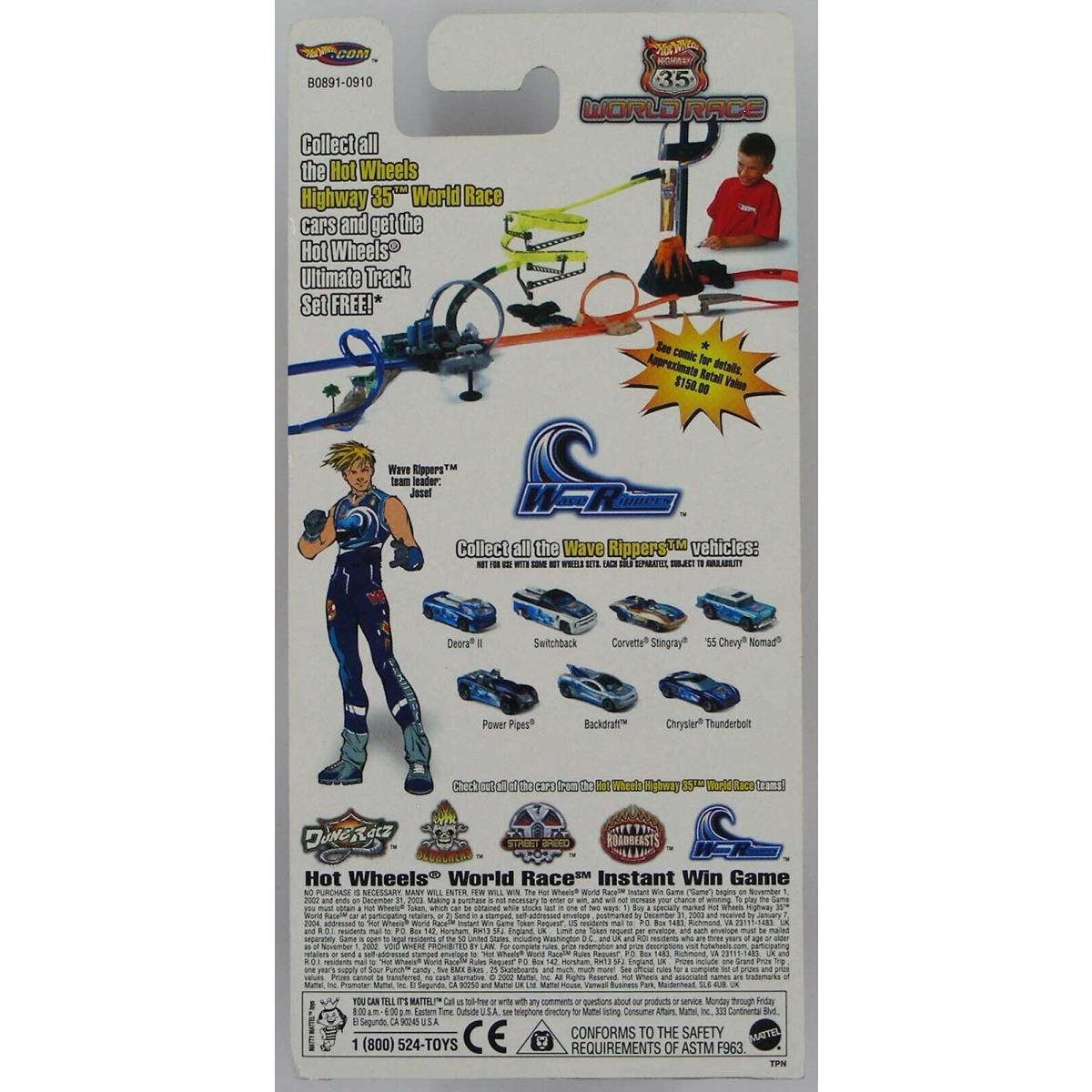 Highway 35 World Race Switchback Wave Rippers 2/35 Comic Hot Wheels
