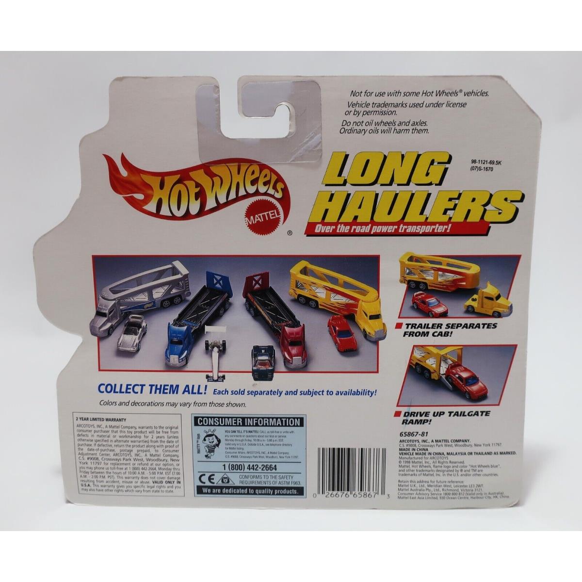 Hot Wheels Long Haulers 25th Anniversary Lamborghini Countach mf dk Blue Red Int