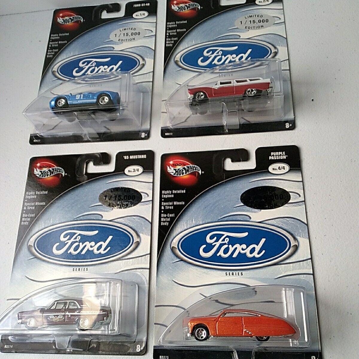 2002 Hot Wheels Ford Series Set 1-4 All Are 1 Of 15 000
