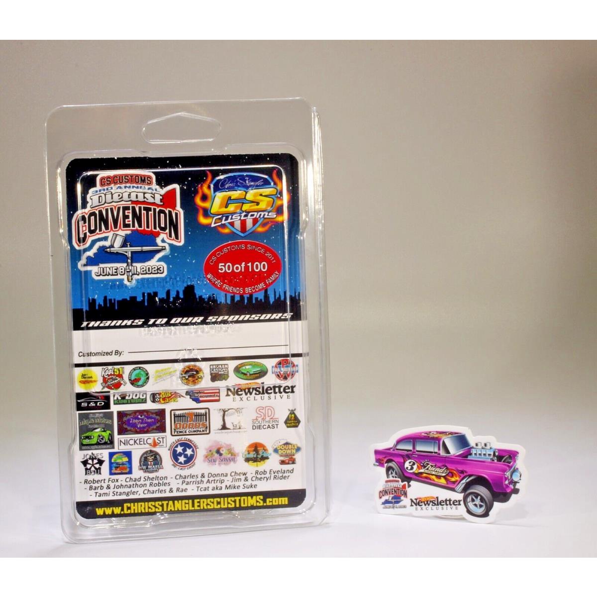 Hot Wheels Pink `55 Gasser CS Customs 3rd Annual Diecast Convention Car