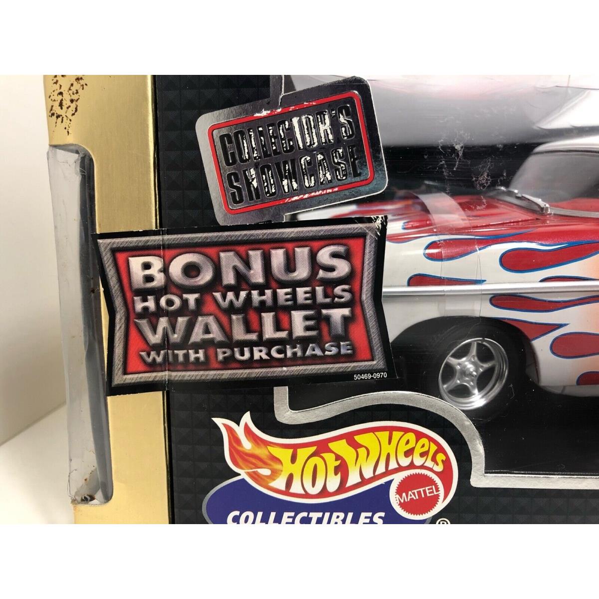 Hot Wheels Collectibles Custom 57 Chevy Red W/bonus Wallet 1:18 Scale Diecast