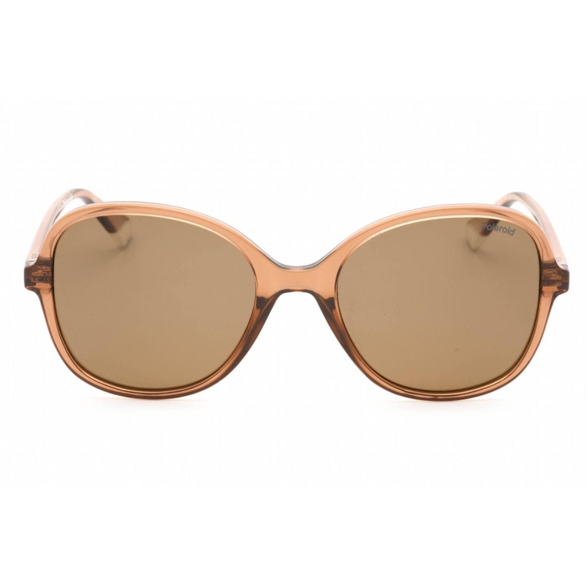 Polaroid Core Women`s Sunglasses Beige Butterfly Metal Frame Pld 4136/S 10A