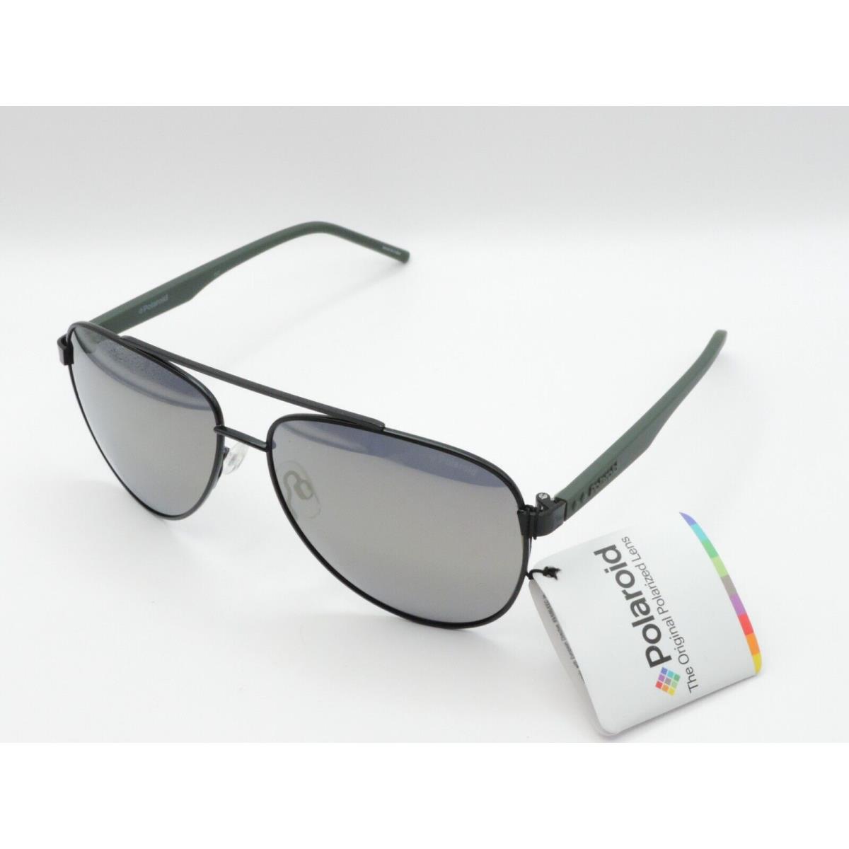 Polaroid PLD2043 Full Rim Metal Pilot Sunglasses 003 Matte Black 61-14-140