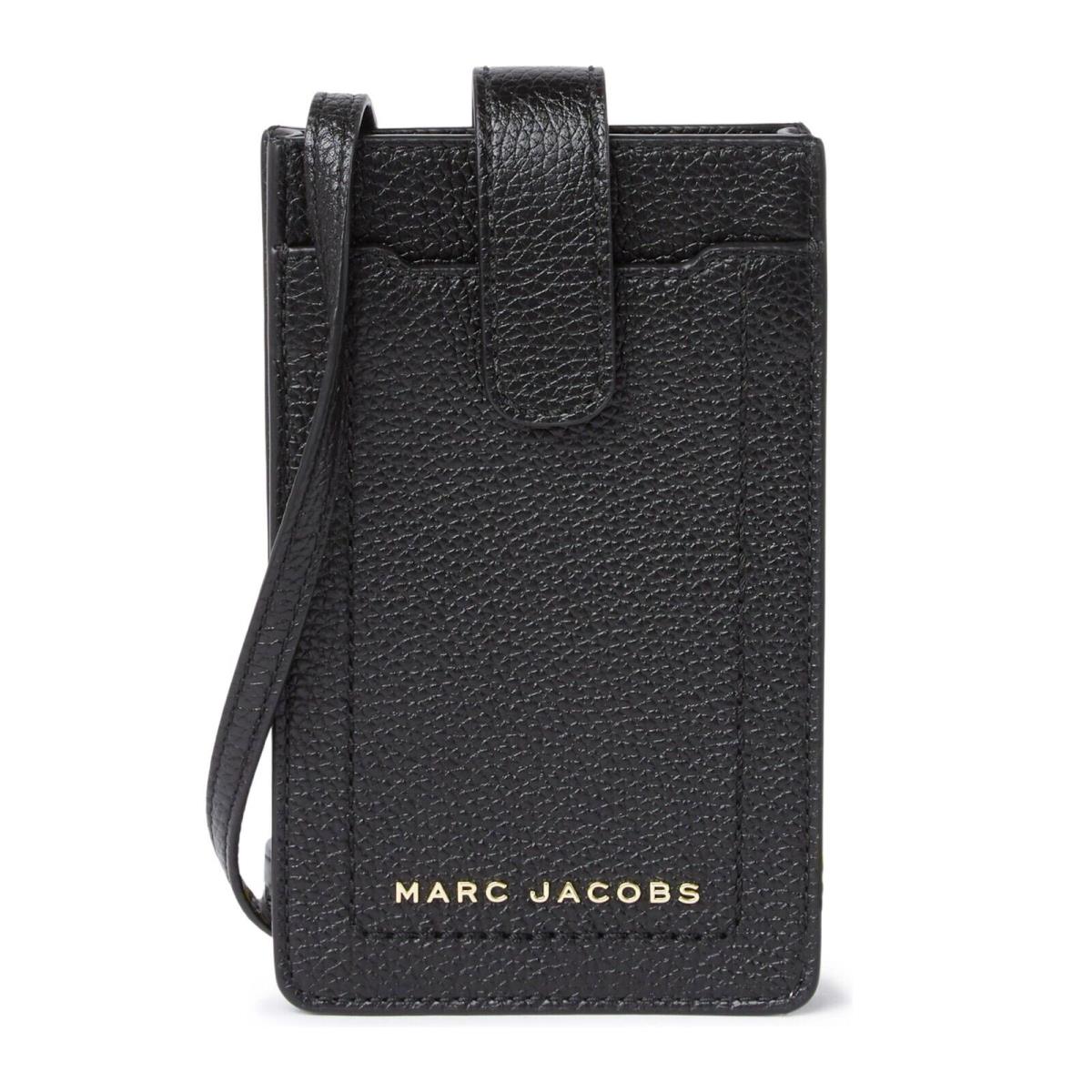 Marc Jacobs NS Black Pebbled Leather Phone Crossbody Bag Purse