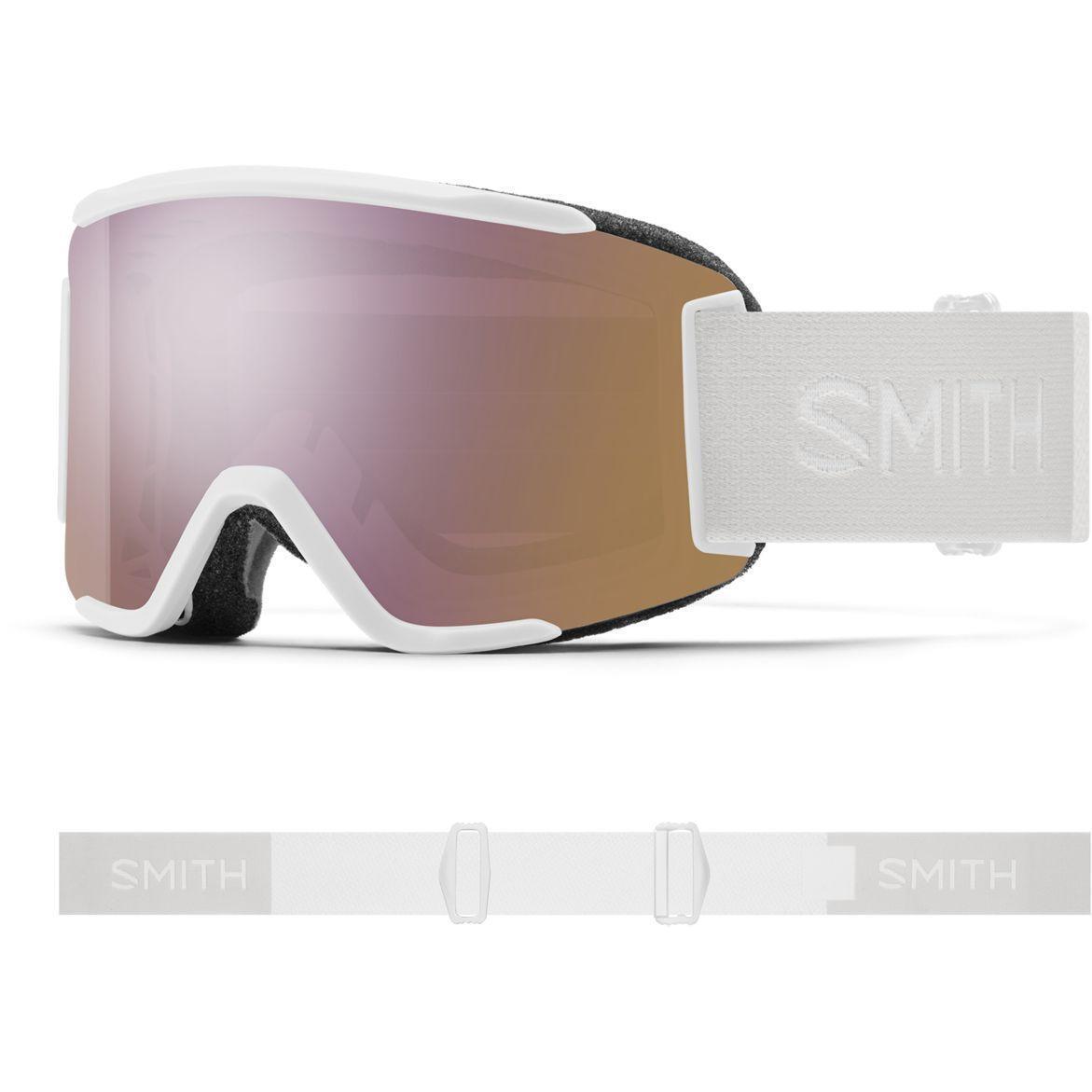 Smith Squad S Goggles White Vapor - Chromapop Everyday Rose Gold Mirror