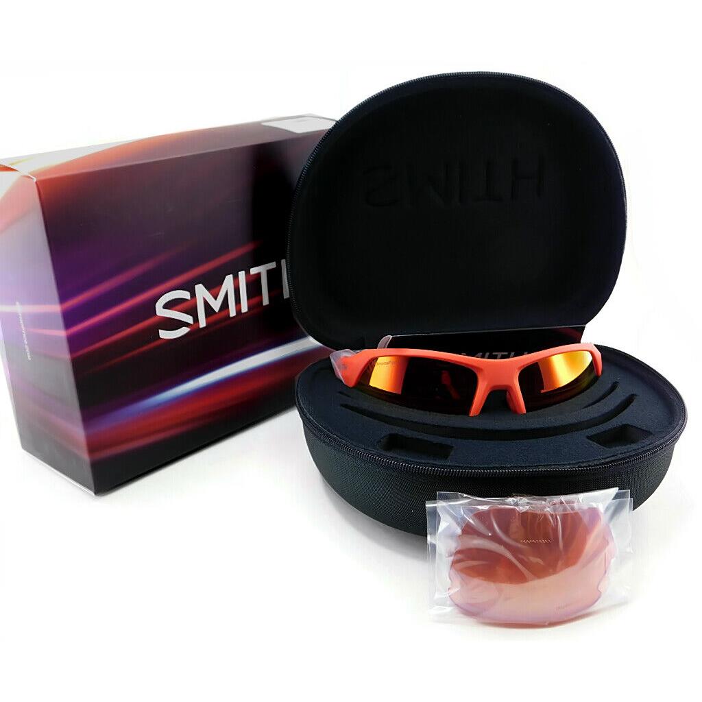 Smith Tempo Max Sport Sunglasses Matte Rise / Chromapop Red Mirror Lens