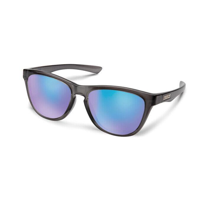 Smith Optics Suncloud Topsail Sunglasses - Crystal Silver Backpaint - Blue Mirror