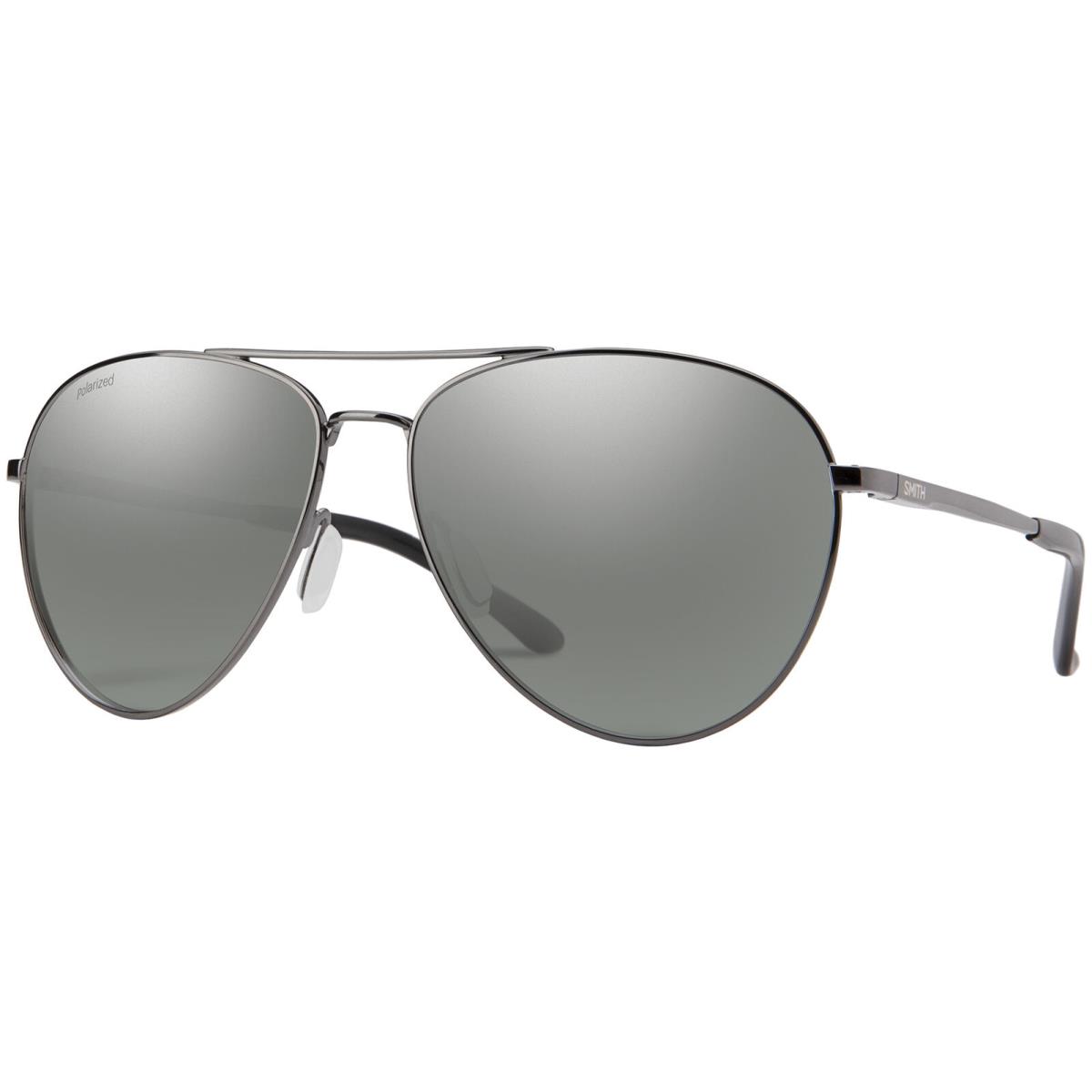 Smith Optics Layback Polarized Gunmetal Aviator Sunglasses 204062KJ160XN