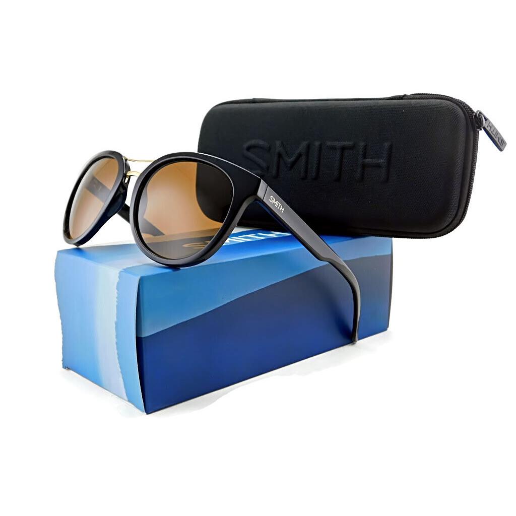 Smith Bridgetown Sunglasses Shiny Black / Chromapop Brown Polarized Lens - Frame: Shiny Black), Lens: Chromapop Polarized Brown