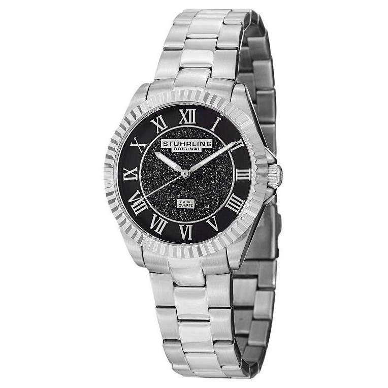 Stuhrling 743 01 Audrey Black Shimmer Dial Quartz Womens Watch