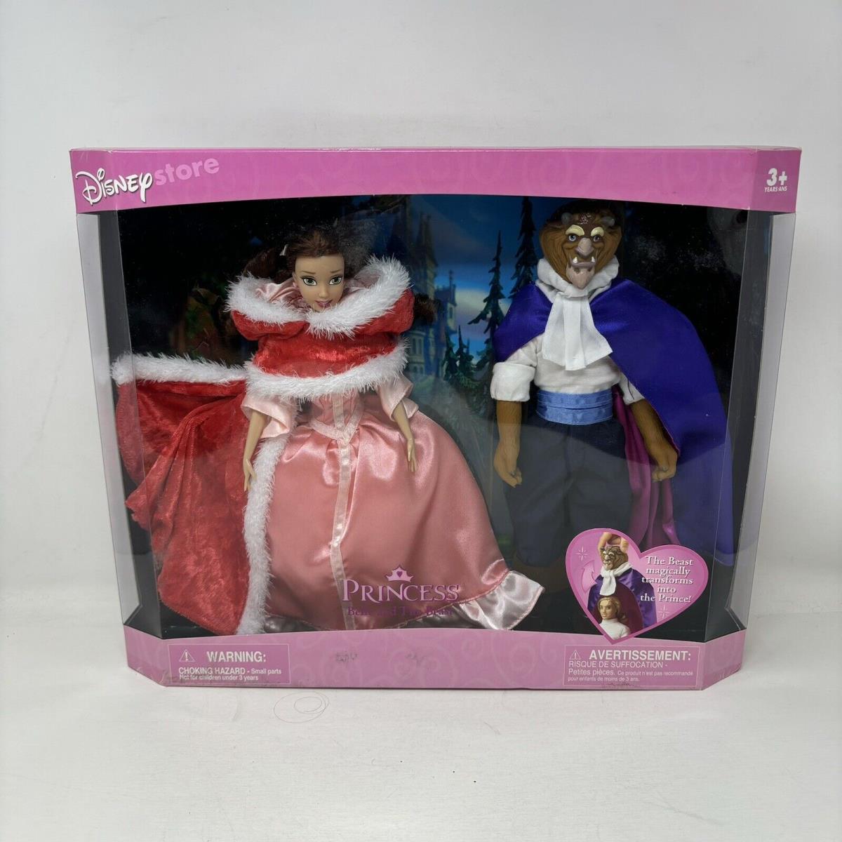 Disney Store Beauty Princess Belle-pink Dress The Beast Doll Set Rare