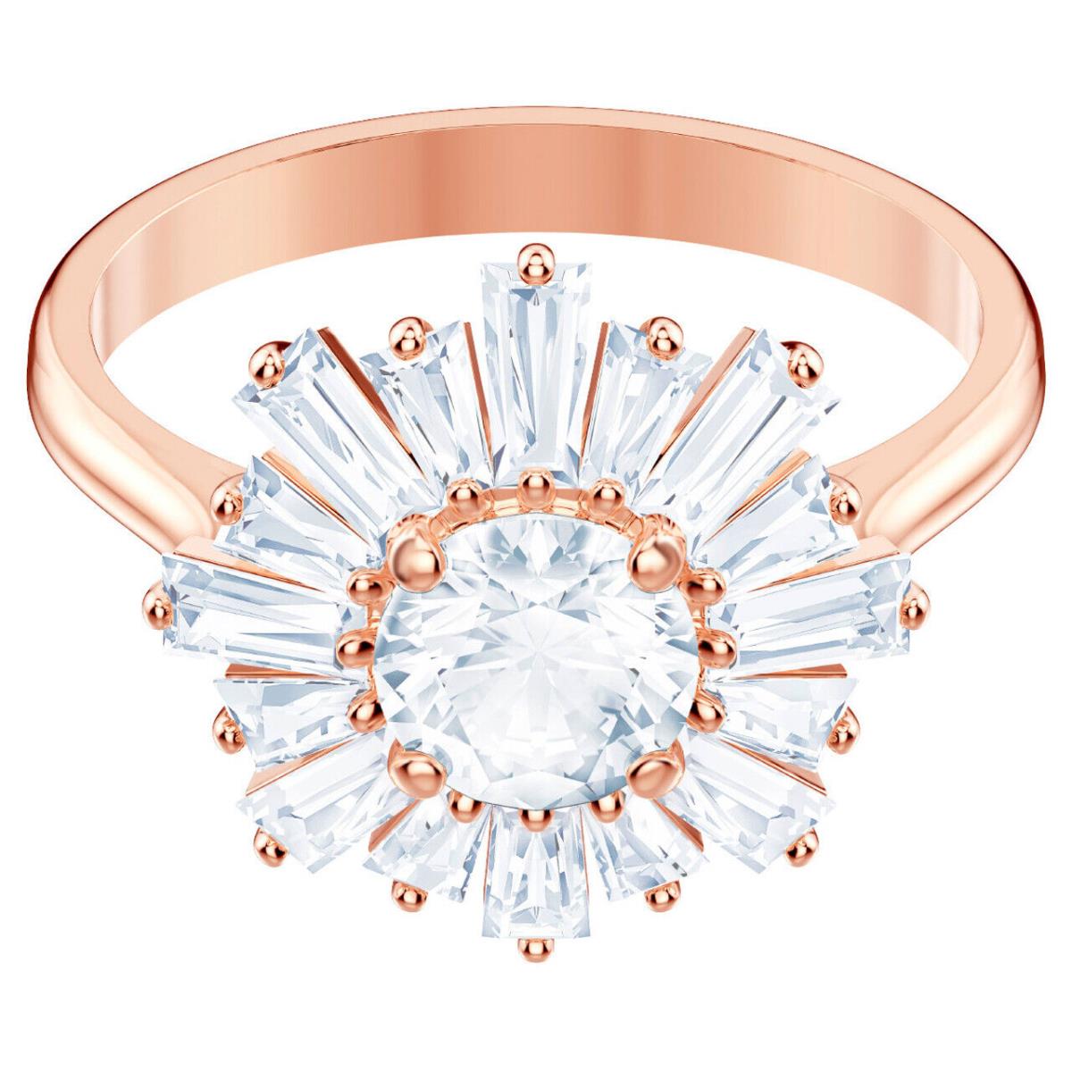 Swarovski Crystal Sunshine Ring White Rose Gold Plating-5459599 55 5474920