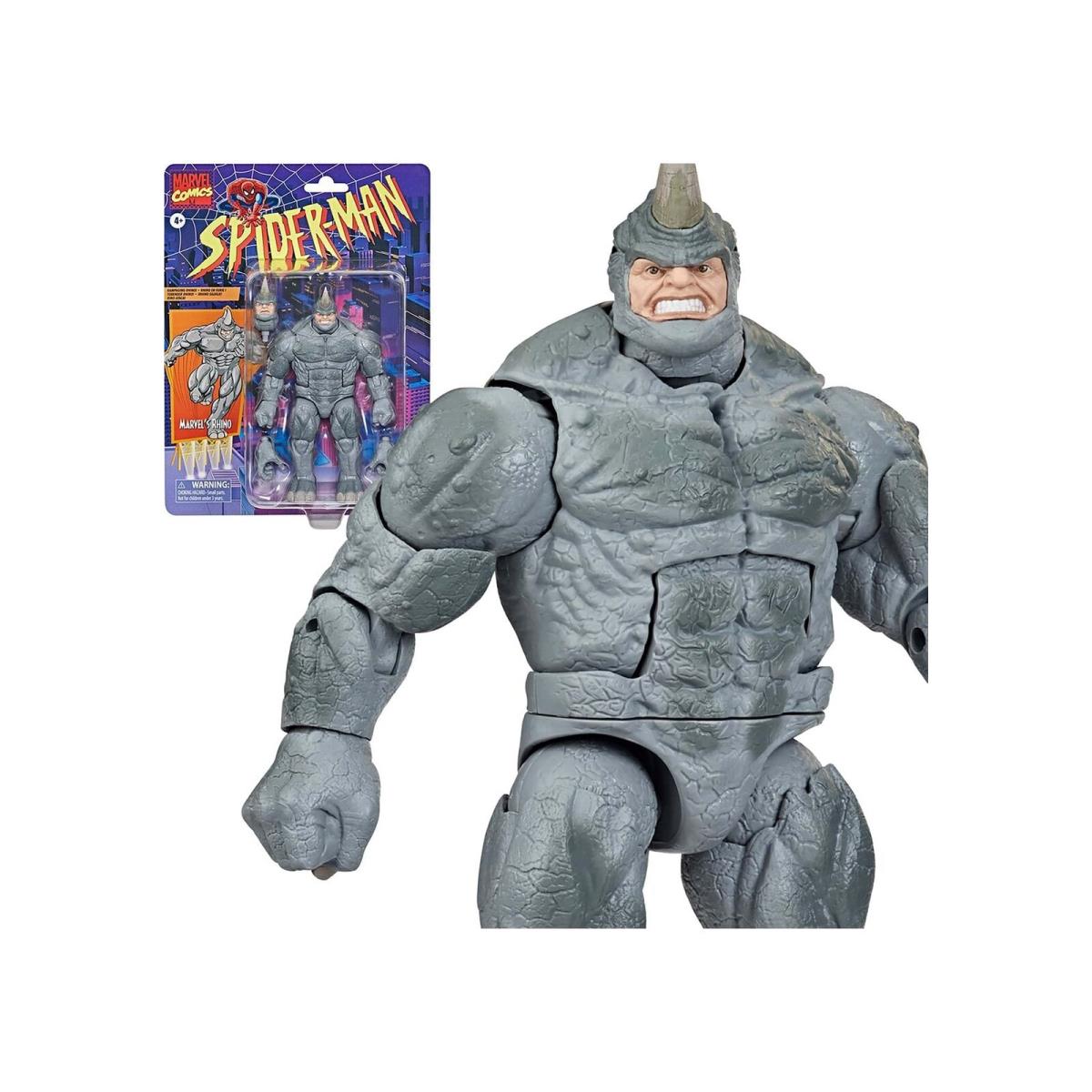 Marvel Legends Series 6-inch Marvel s Rhino Retro Action Figure Toy