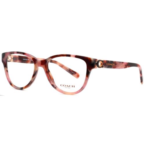 Coach HC6153 5528 Rose Pearl Tortoise Womens Semi Cat Eye Eyeglasses 51-17-140