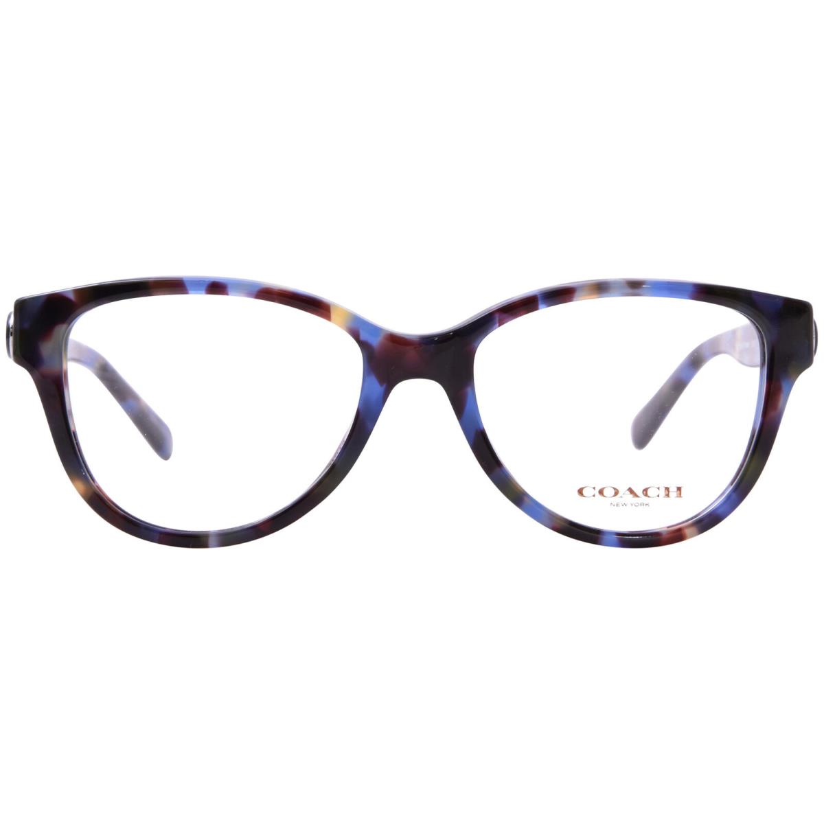 Coach HC6153 5613 Eyeglasses Women`s Blue Tortoise Full Rim Round Shape 51mm