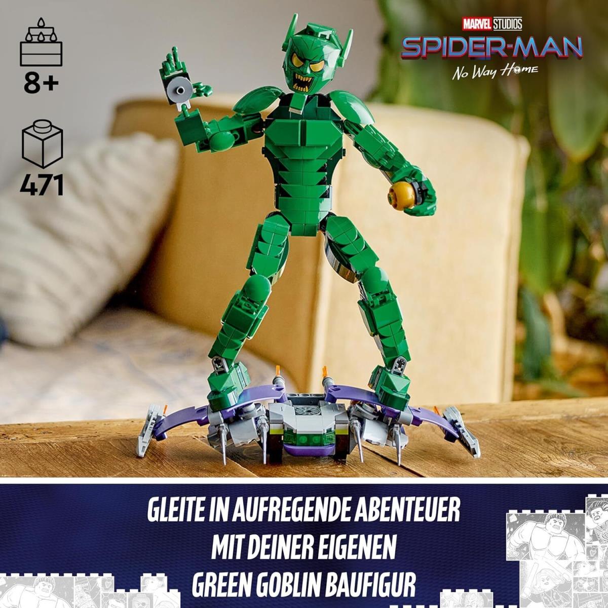 Lego Marvel Green Goblin Construction Figure Posable Super Villain Building Toy