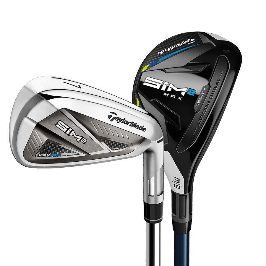 Taylormade RH SIM2 Max Combo Iron Set 3H-PW Kbs Max Mt/ventus Stiff Fex Steel/graphite