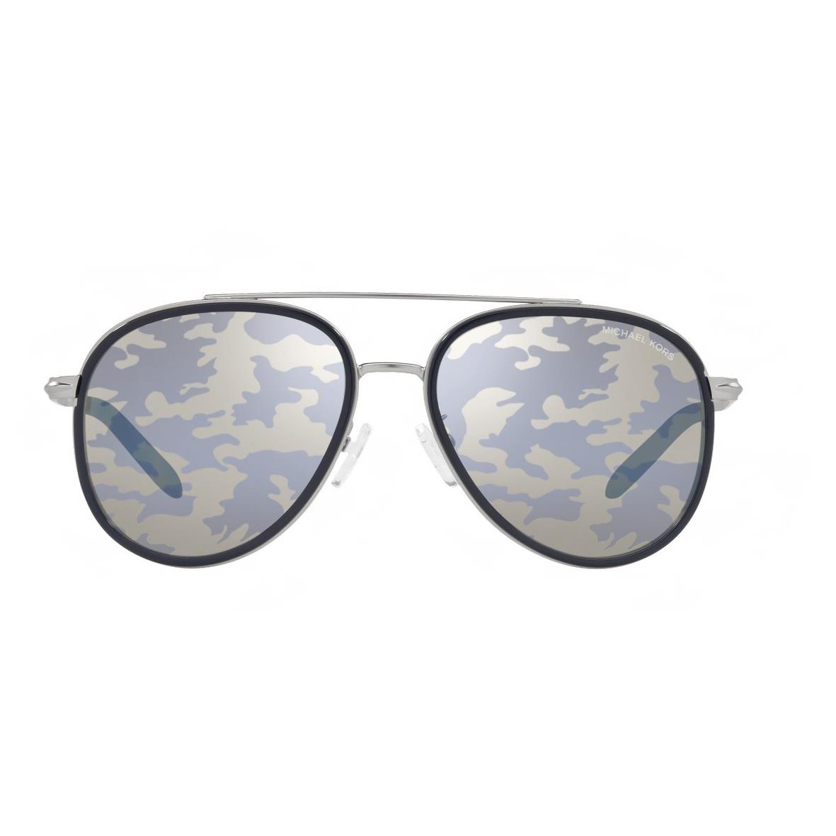 Michael Kors Mk Grey Mirror Camouflage Aviator Men`s Sunglasses MK1104 1005/F 57