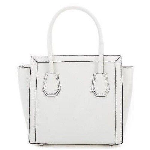 Kors Women`s Mercer Woven Medium Messenger Optic White