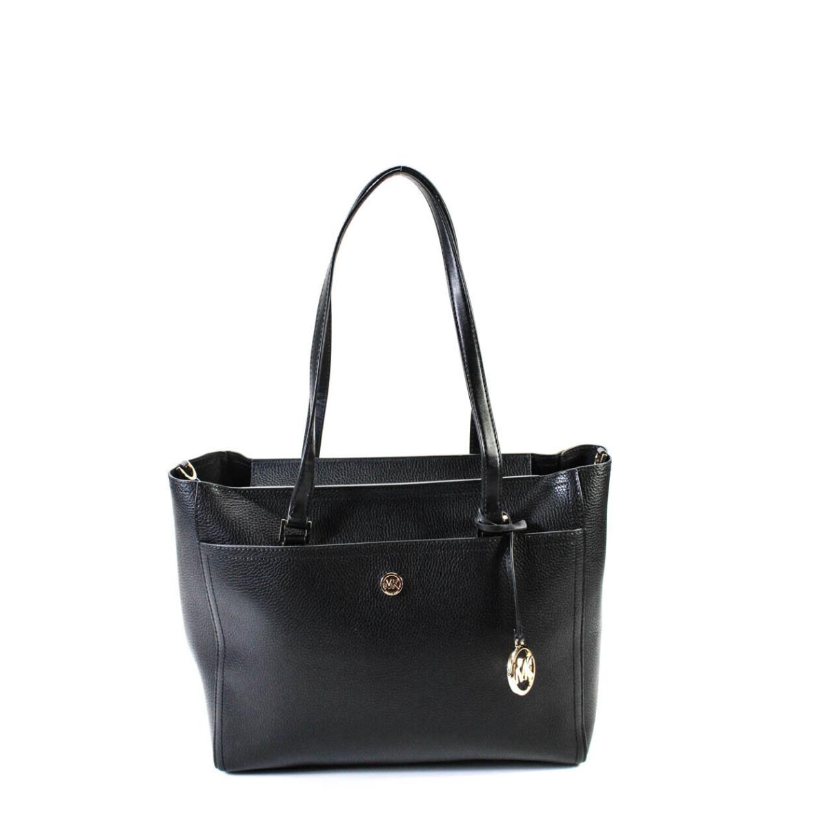 Kors Womens Black Maisie Pebbled Leather 3-in-1 Tote Bag Handbag