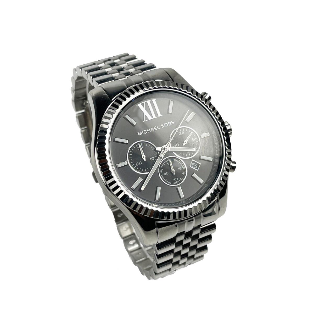 Michael Kors MK8602 Lexington Silver Toned Stainless Steel Watch