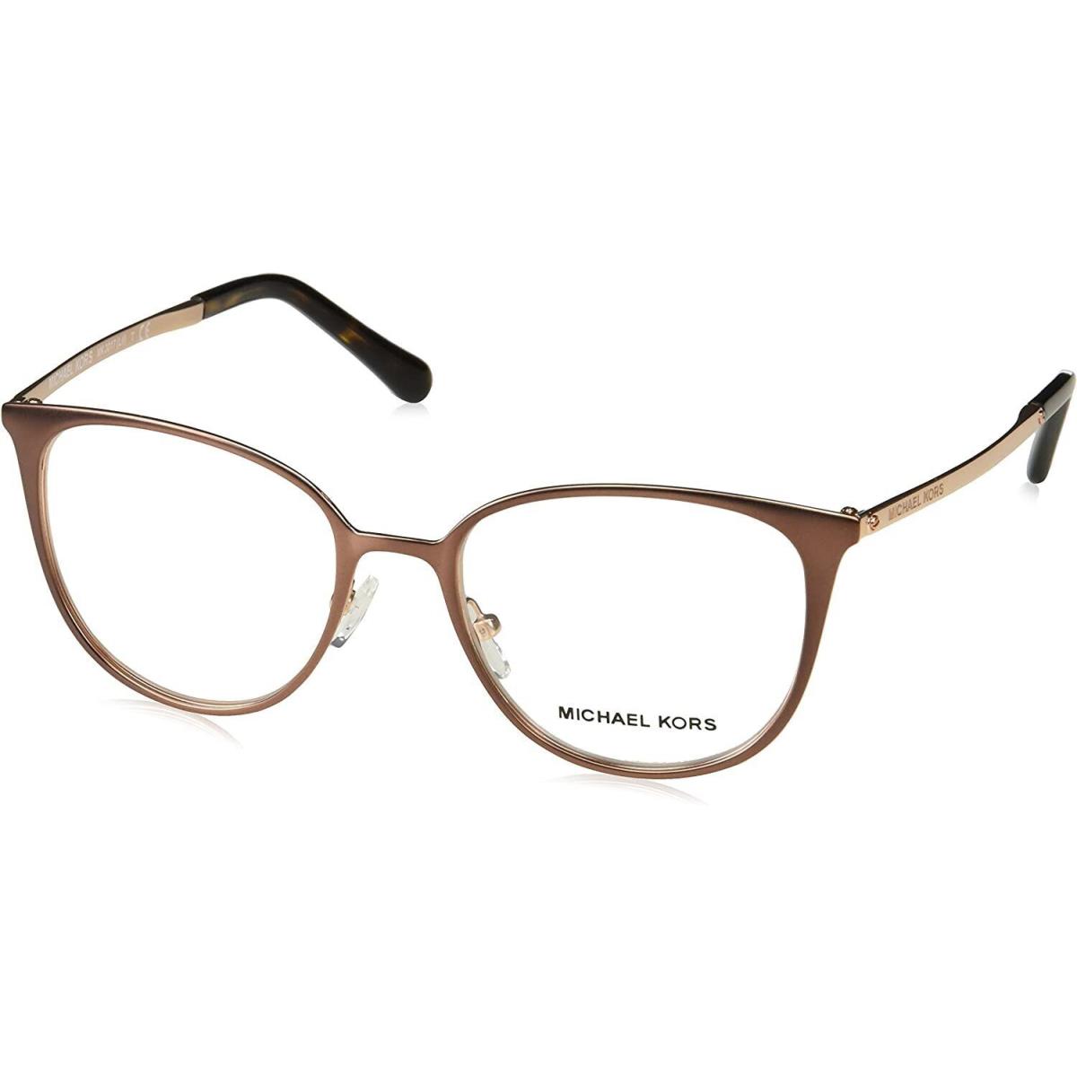 Michael Kors Lil MK3017 Eyeglass Frames 1188-51 - Satin Brown/rose Gold-tone