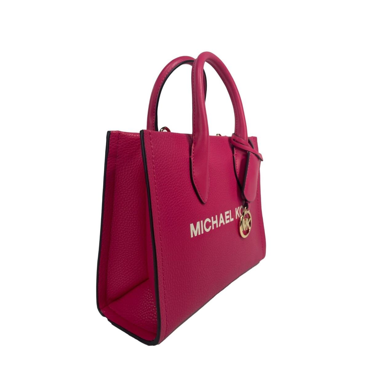 Michael Kors Mirella Small Leather Top Zip Shopper Tote Bag