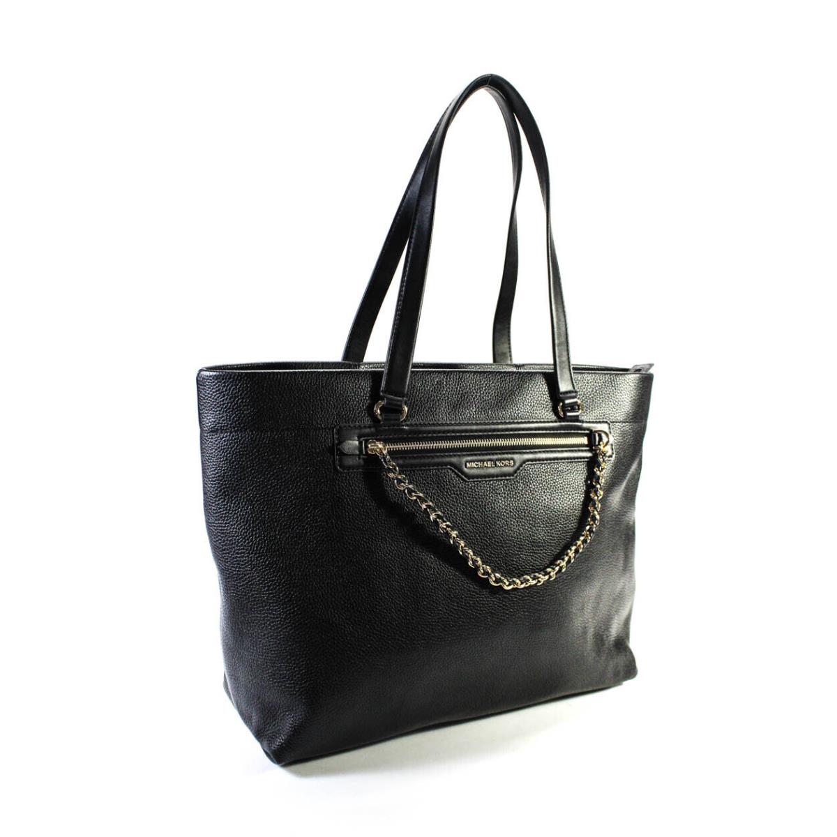 Kors Womens Black Leather Large Tz Tote Bag Handbag