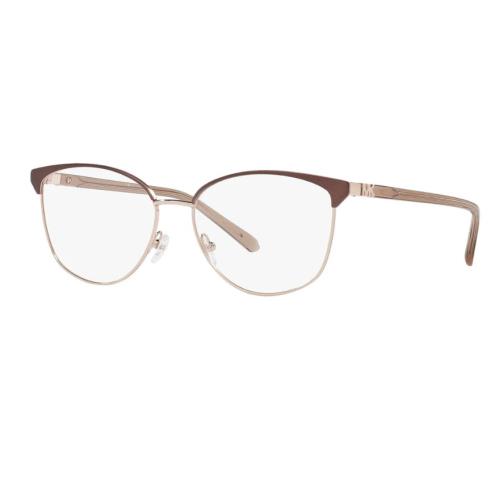 Michael Kors MK3053 1108 Fernie Brown Rose Gold Demo Lens 52 Women`s Eyeglasses