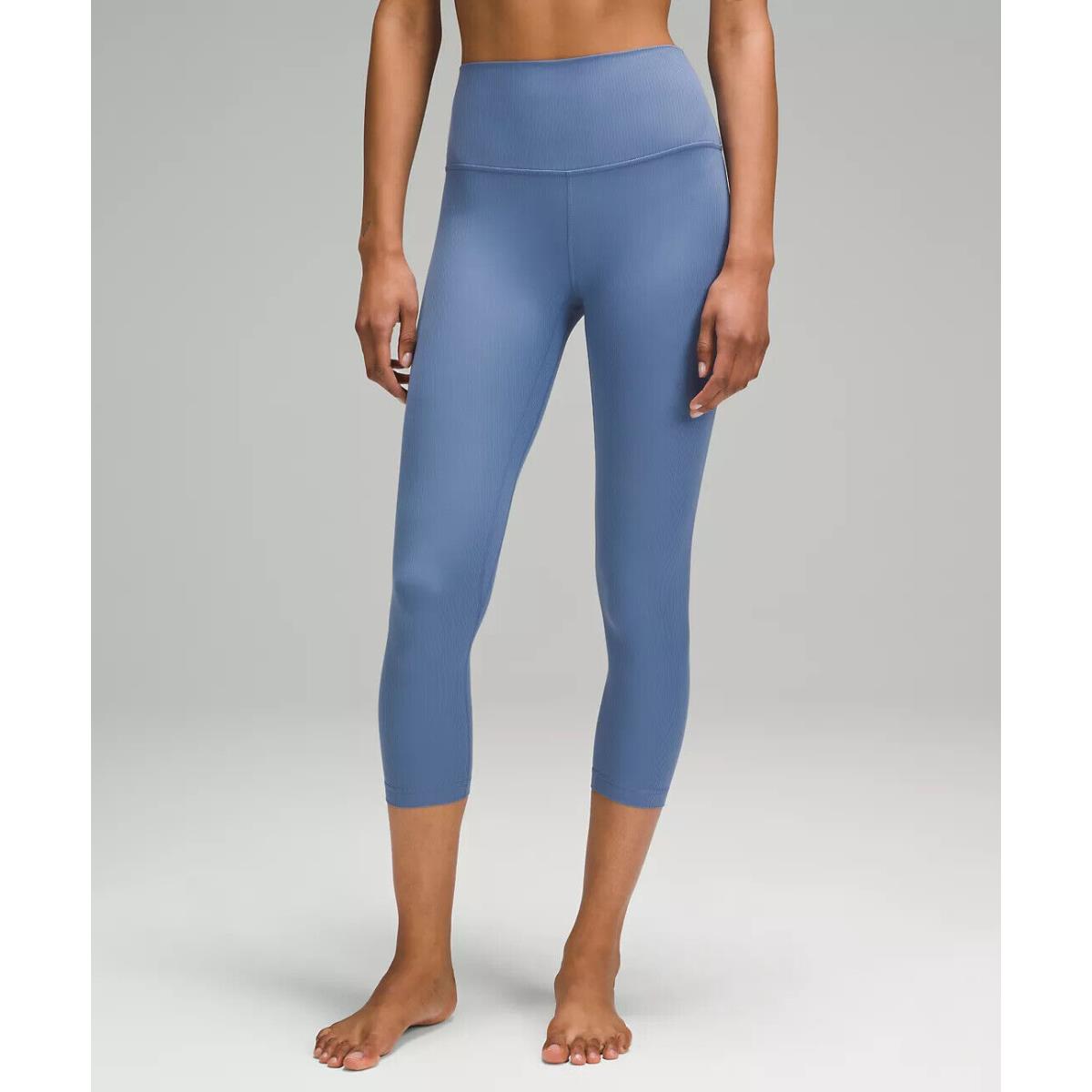 Lululemon Align Ribbed High Rise Crop 23 - Retail Oasis Blue