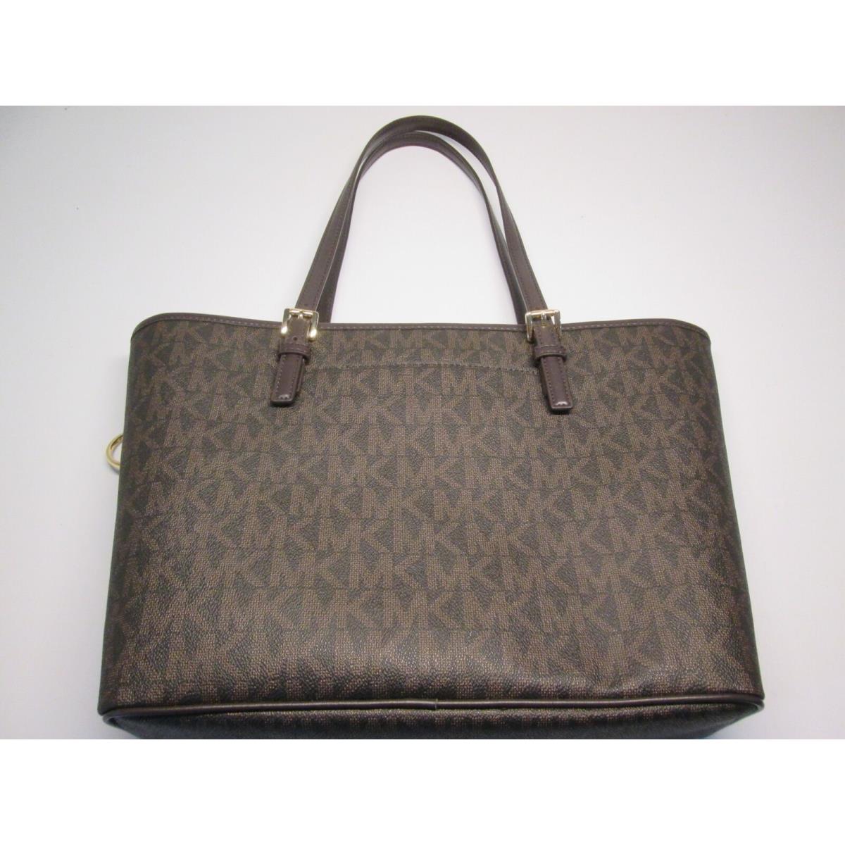 Michael Kors Womens Caryall Tote Brown Multi Logo Print Inside$328