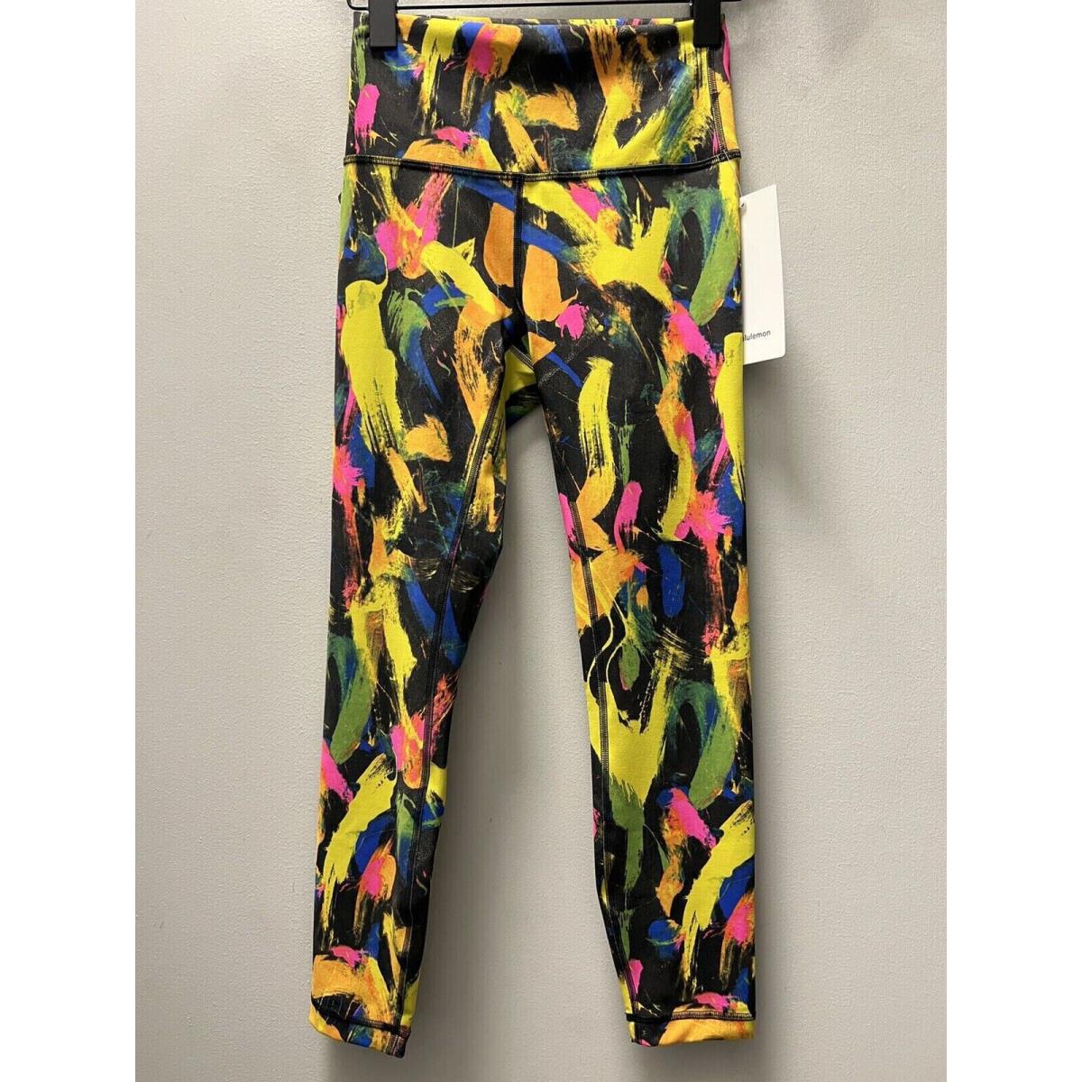 Women`s Lululemon Wunder Train HR Tight 25 Sz 8 Multicolor Unbm