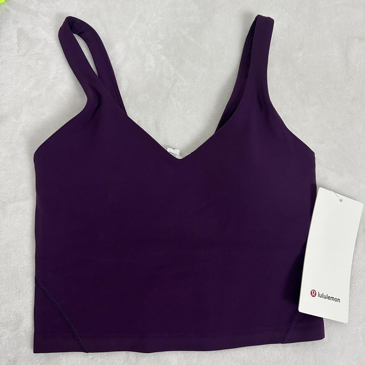 Lululemon Align Cropped Tank Top Dramatic Magenta Size 2