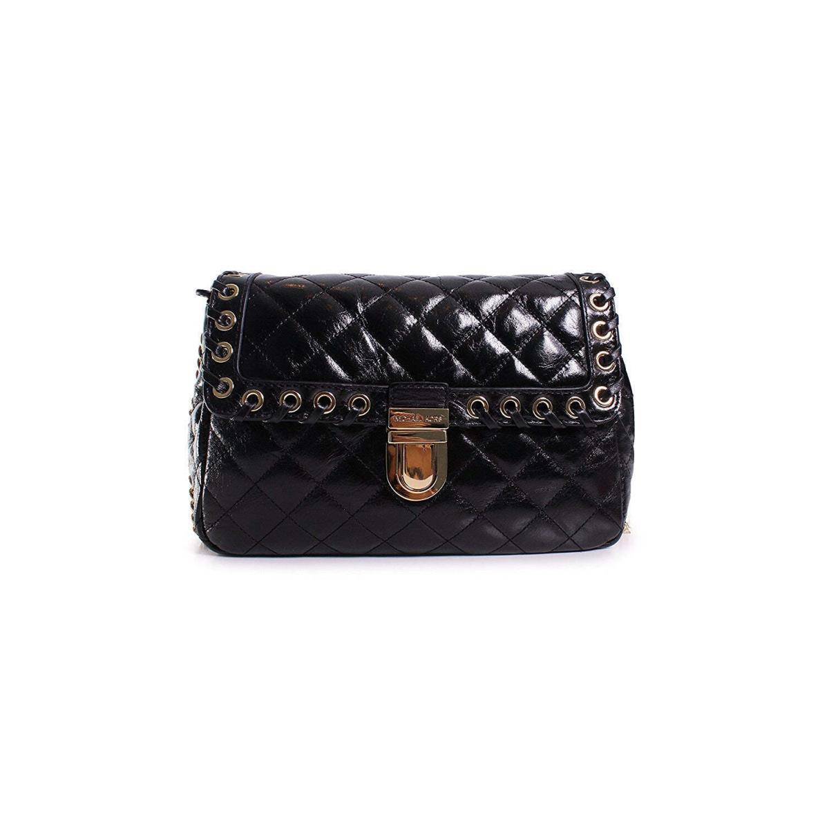 Michael Kors Hippie Grommet Sloan Large Quilted Shoulder in Black Handbag