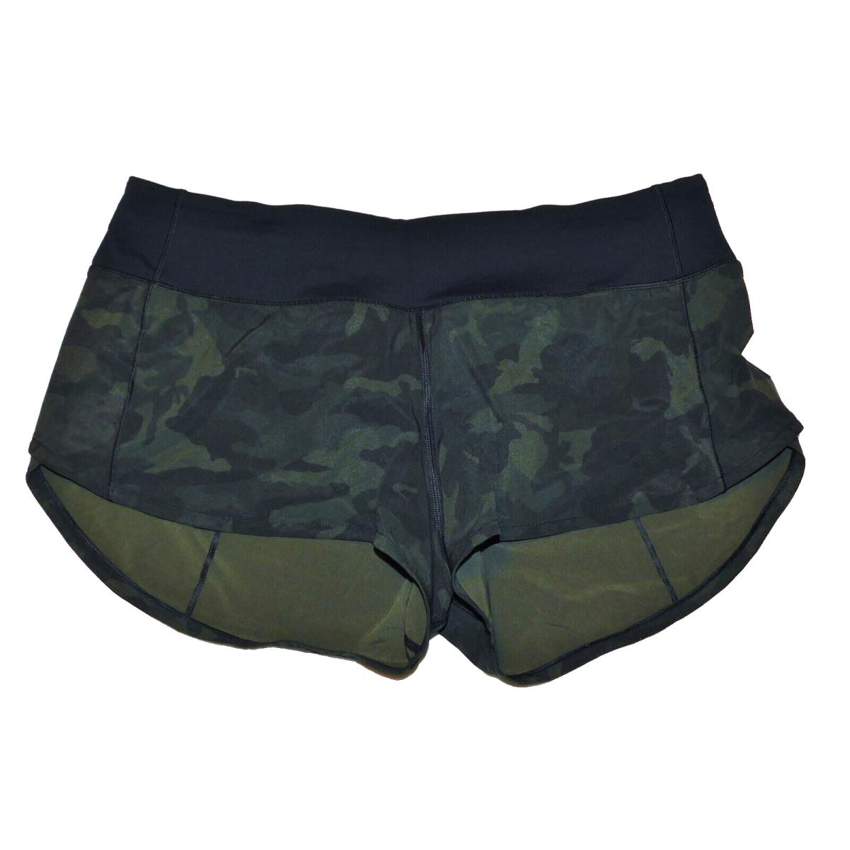 Women`s Lululemon Speed Short LR Short 2.5 Lined - Camo - Size 8