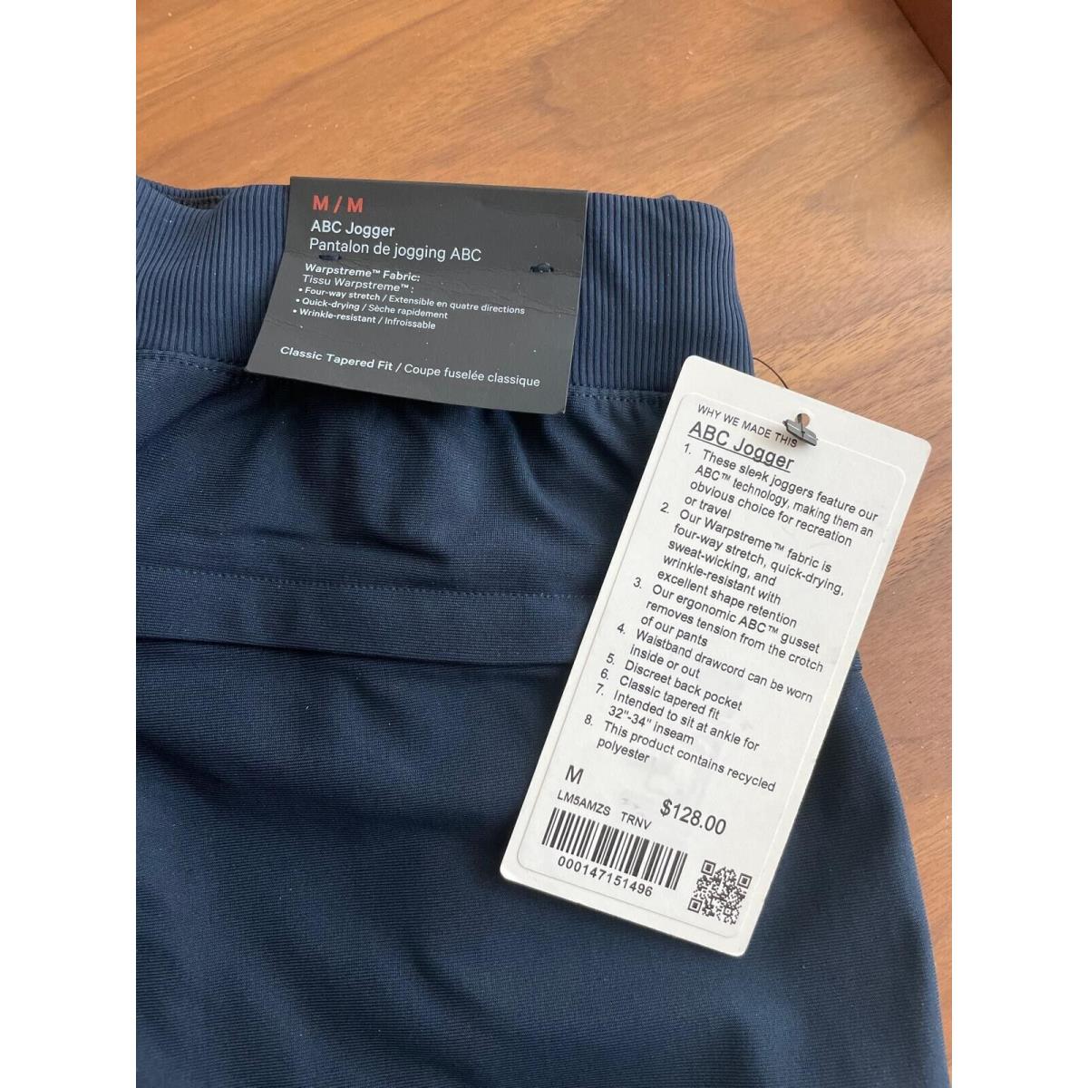 Medium Lululemon Abc Men Jogger Pants True Navy Regular Inseam 30