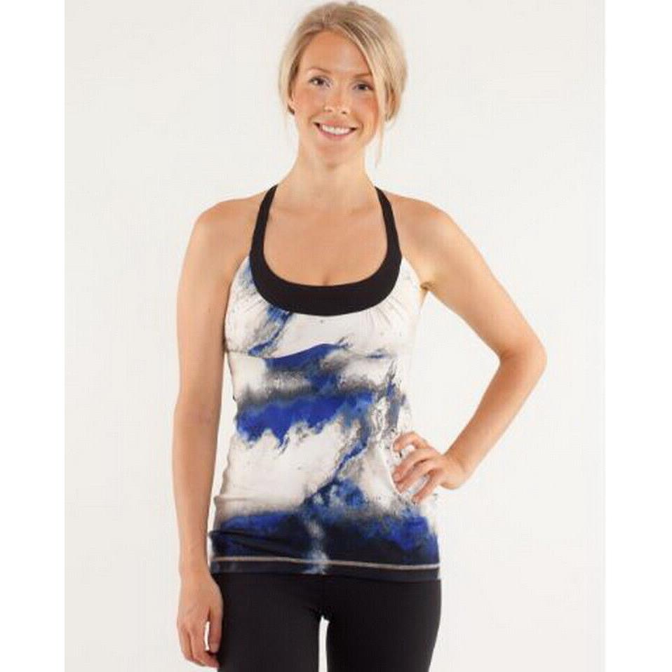 Lululemon Scoop Me Up Tank Top Milky Way Multi Print / Black Size 6