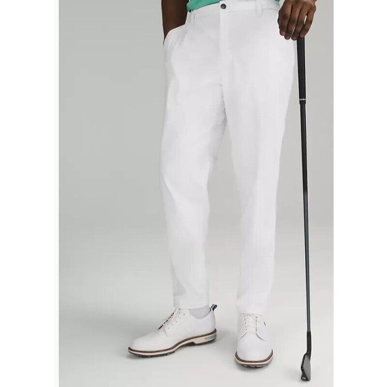 Mens Lululemon Commission Golf Pant Sweat Wicking Sz 35x34 Color White