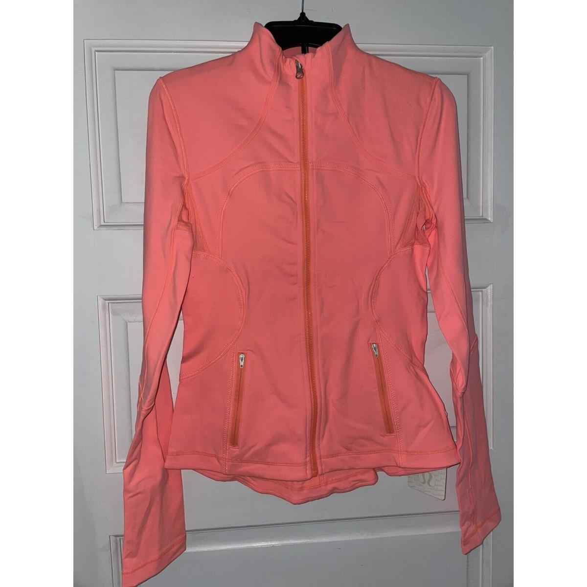 Lululemon Forme Jacket Pop Orange Size 6