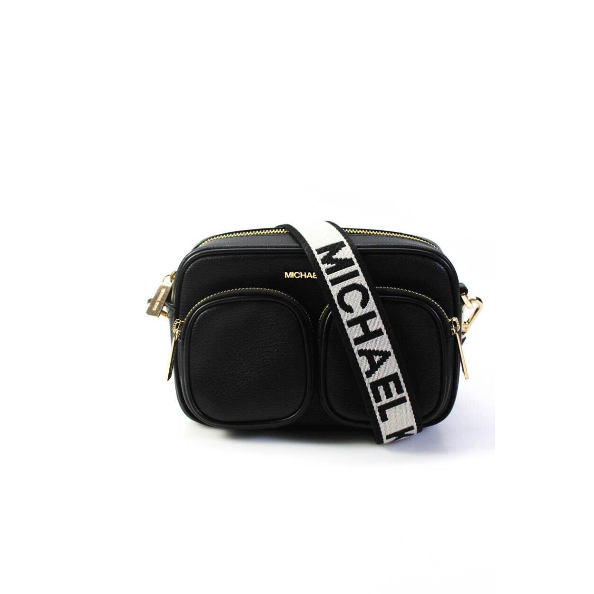 Kors Womens Black Medium Pocket Attach Crossbody Bag Handbag