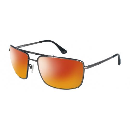 Police SPL965 Unisex Pilot Polarized Sunglasses Gunmetal Black 63 mm 4 Options Red Mirror Polar