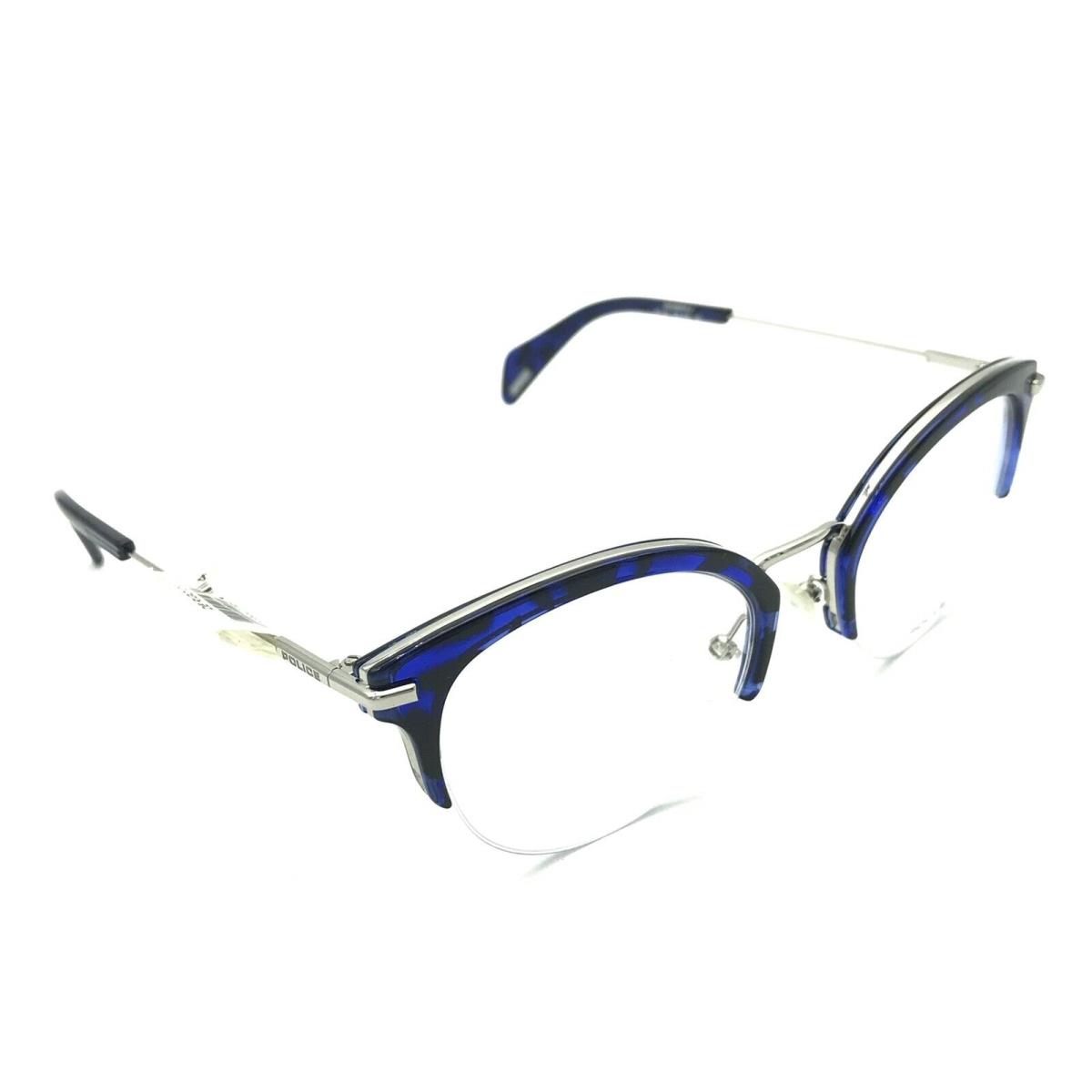 Police Goldeneye 4 Vpl 418 0L93 Women`s Blue Half Rim Eyeglasses 50-20 140