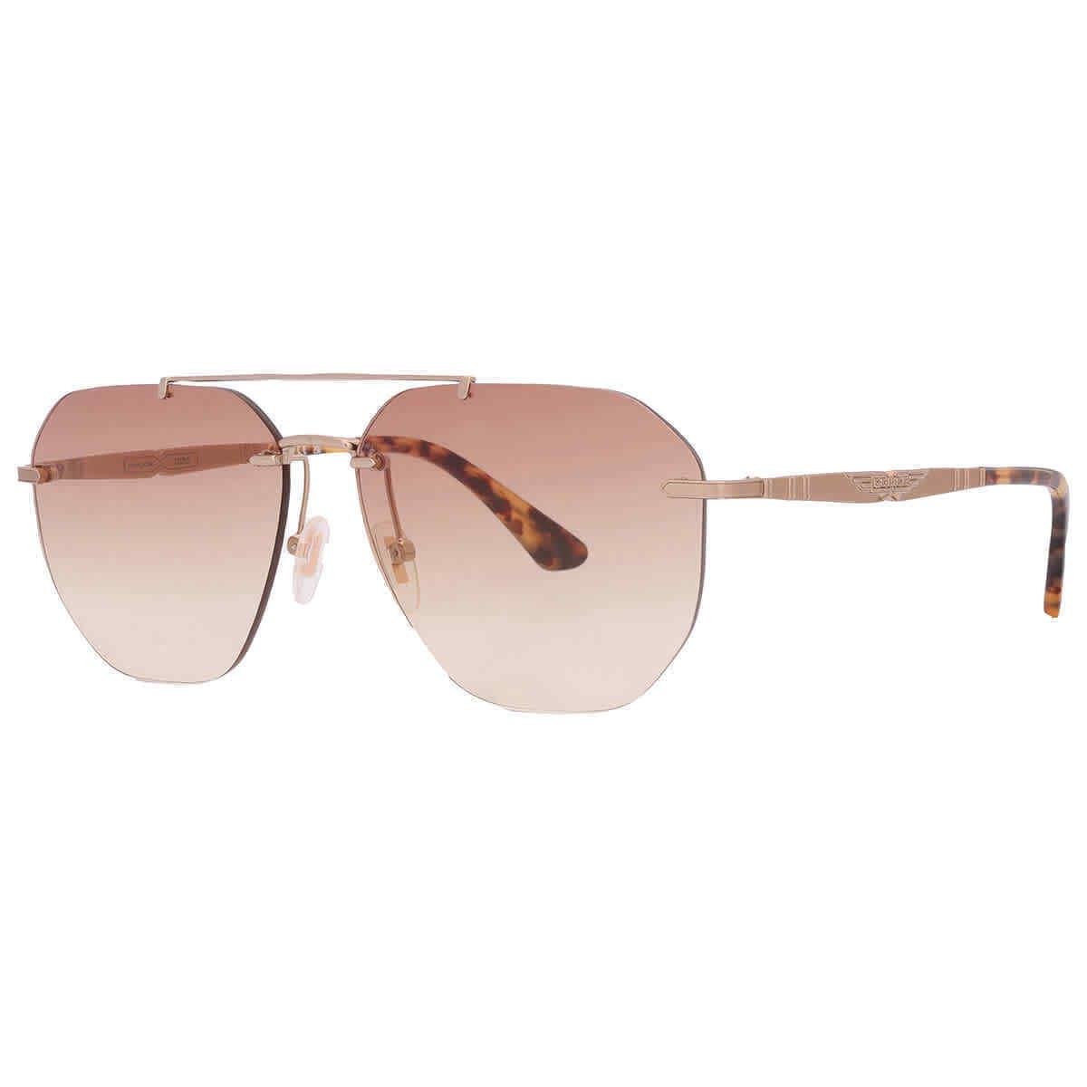 Police Brown Gradient Pilot Men`s Sunglasses SPLF68M 08M6 60 SPLF68M 08M6 60