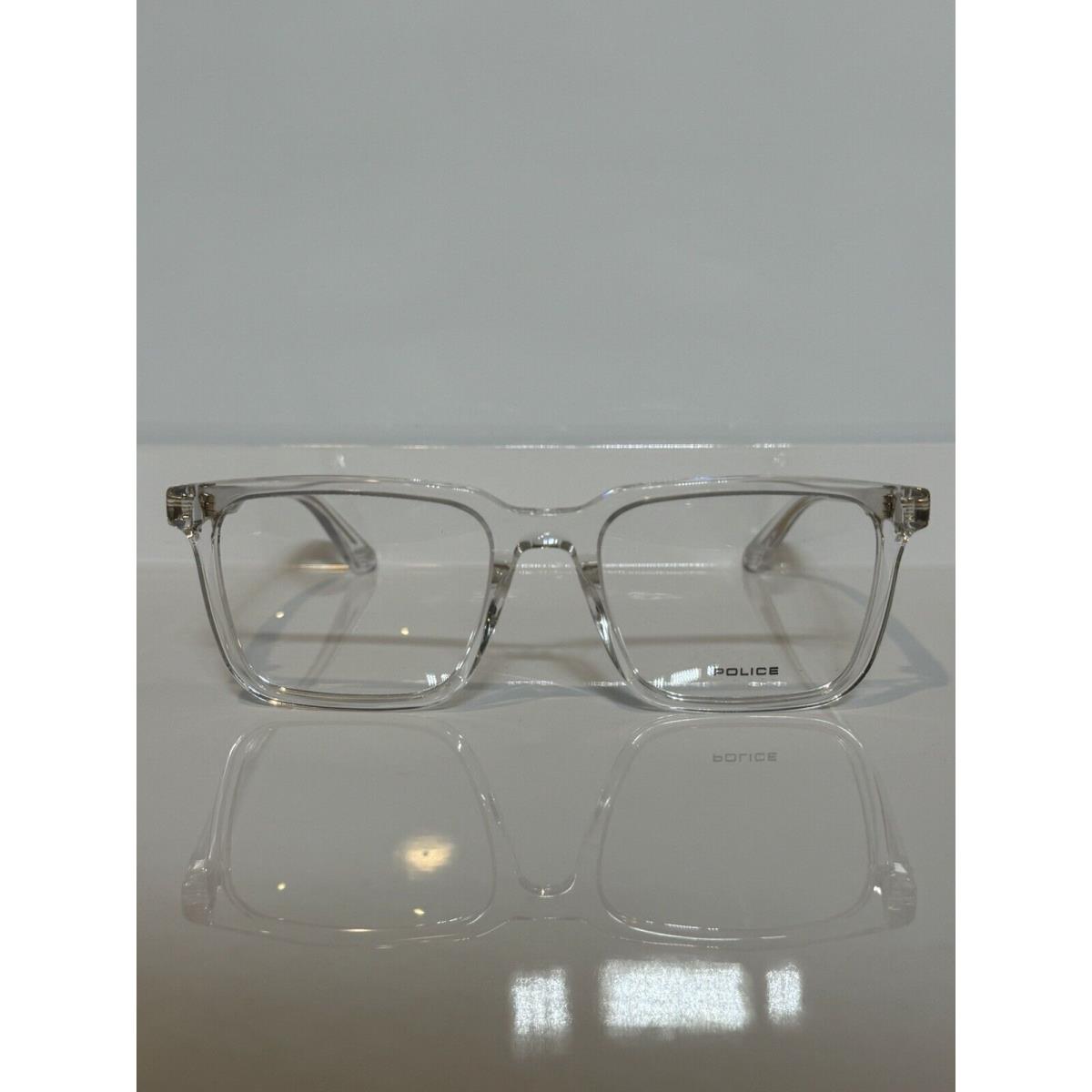 Police Ocean3 VPLF76 Crystal Clear Square Unisex Eyeglasses 53mm