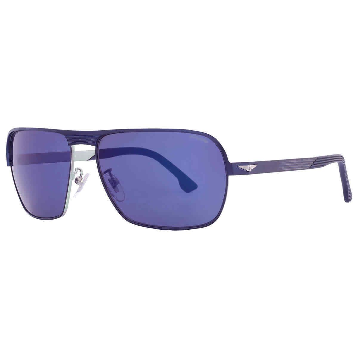 Police Blue Navigator Men`s Sunglasses SPLC36M 502B 62 SPLC36M 502B 62