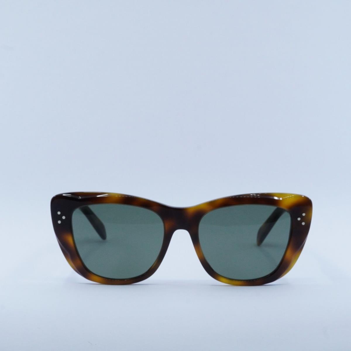 Celine CL40199I 53N Shiny Havana/green 54-18-140 Sunglasses