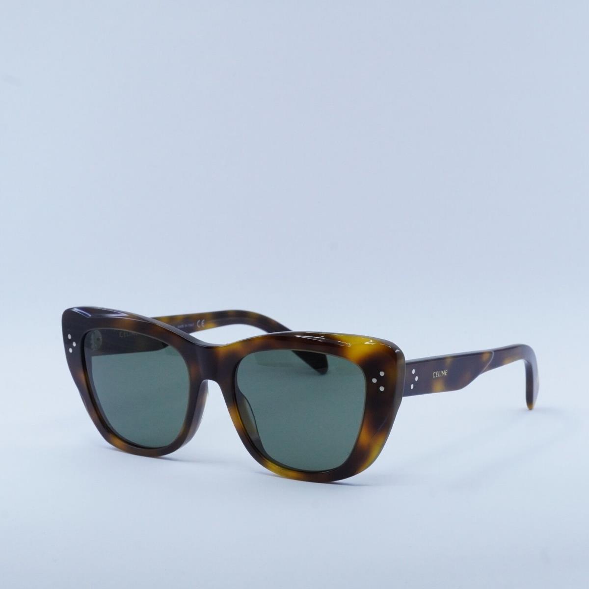 Celine CL40199I 53N Shiny Havana/green 54-18-140 Sunglasses