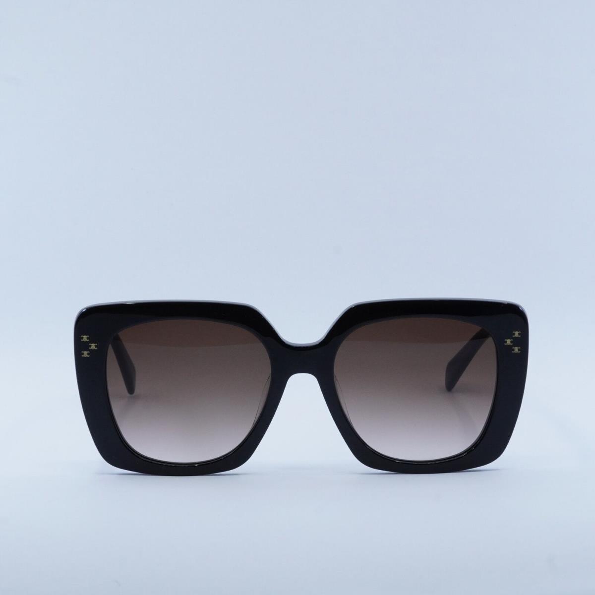 Celine CL40218U 01F Shiny Black/brown Gradient 55-19-145 Sunglasses