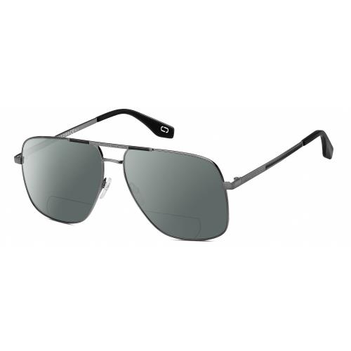 Marc Jacobs 387/S Unisex Pilot Polarize Bifocal Sunglasses Gunmetal 60mm 41Opt Grey