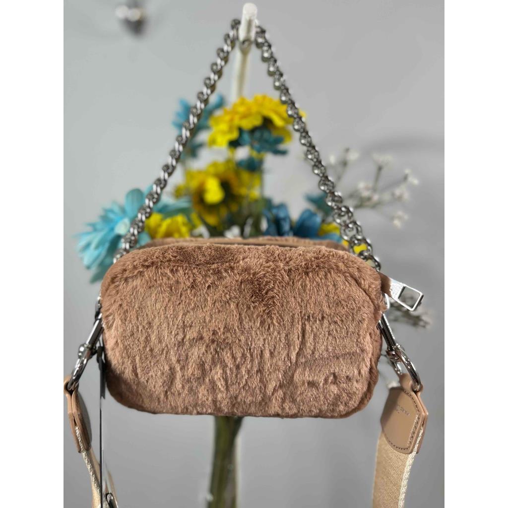 The Marc Jacobs Snapshot Fur Fluffy Rose Camera Crossbody Bag